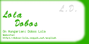 lola dobos business card